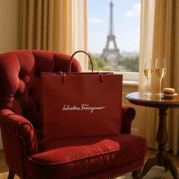 Salvatore Ferragamo Authentic Gift Empty Shopping Bag with envelope gift card - Picture 5 of 5